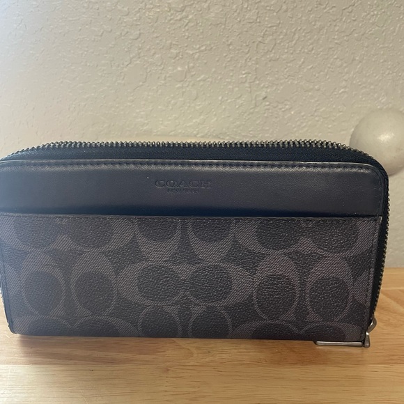 Coach Midnight Blue Leather Wallet - Picture 1 of 10